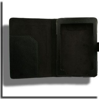 Leather Flip Case for  Kindle Touch 3G 4 G Skin Black Clip Belt 