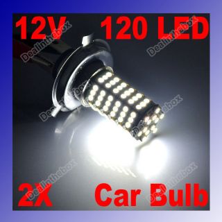   120 LED 3528 SMD H4 White Fog Driving Parking Light Lamp Bulb DC 12V
