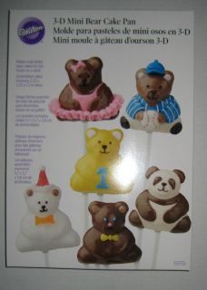   Mini Bear Cake Pan 12 Cavity Bear Molds for Cake Pops #0545 NEW