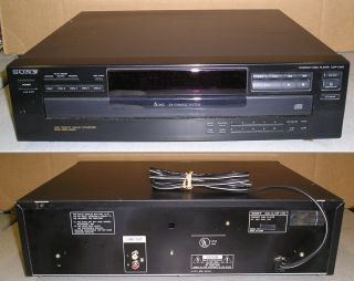 Sony CDP C265 5 Disc CD X Changer Player Tested Good No Remote