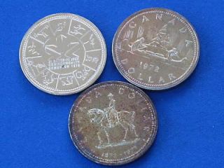 1972, 1973 And 1978 Canada Silver Dollar Lot Of 3 B0147L