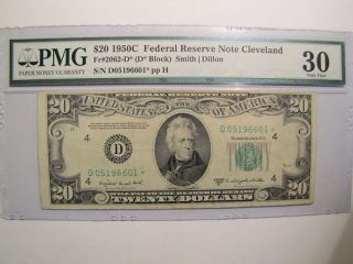 1950C Twenty Dollar Cleveland Fed Star Note PMG VF 30