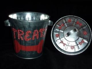 Dog Treat Storage Container Mini Trash Can Rust 6