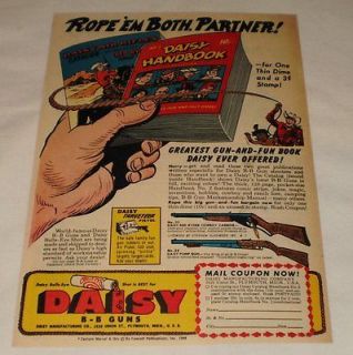 1949 Daisy RED RYDER bb gun air rifle ad page ~ ROPE EM BOTH