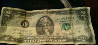 1976 Bicentennial Two Dollar Bill Note # K14179670A