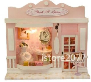 Wooden Dollhouse Miniature DIY House Light   WEDDING   Cherish A 