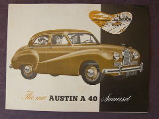 Orig Vintage 1952 Austin A 40 Somerset Brochure
