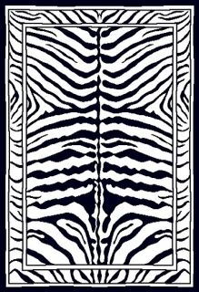 Zebra Skin Design Area Rug 6x8 African Modern Carpet   Actual 5 3 x 