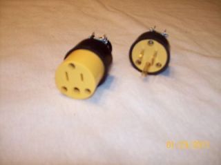   Female and 10 Male electrical plugs 125v 15 amp 3 prong 