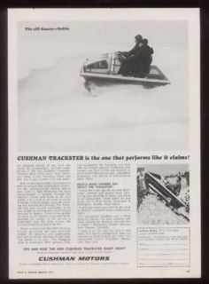 1971 Cushman Trackster snowmobile photo print ad
