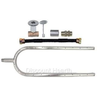 18 24 30 36 Fireplace Stainless Steel Gas U Burner W/ Connection 