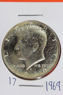   BU 40% Silver John F Kennedy Silver Half Dollar  #17