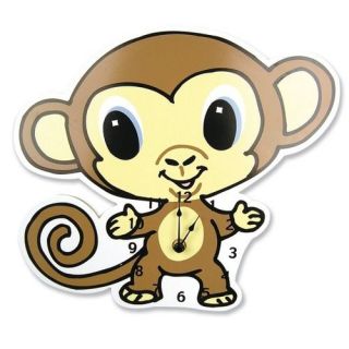 Chibi Zoo Monkey Wall Clock Japan Japanese anime gift idea boy kids 