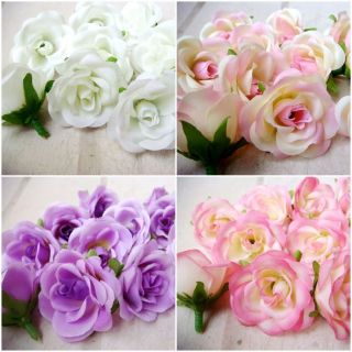 100x honey Rose silk artificial flowers head clip wedding wholesale 