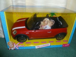 Barbie and Ken My Cool Mini Cooper Vehicle Convertible Car New