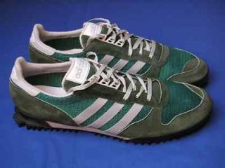 adidas MARATHON Trainer vintage 80`s green uk 14 1/2   50 made in 