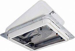 New 14 x 14 RV Trailer Roof Vent With 12 Volt Fan White Lid