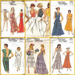 OOP Vogue Sewing Pattern Summer Fashion Clothes Apparel Dressmaking 