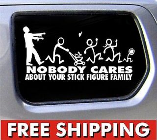   Figure Family Nobody Cares truck funny stickers car decal bumper