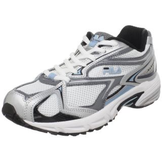   TESTAMENT 5 Womens White/Silver/Blue Leather Athletic Training Sneaker