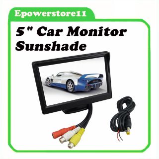 TFT Car Monitor Sunshade Rearview 2CH Video Input LCD Color Screen 
