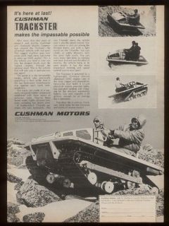 1970 Cushman Trackster tank tread ATV photo print ad