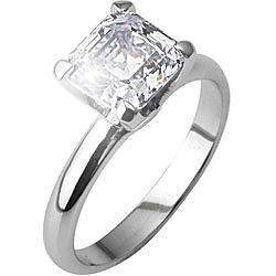 asscher cut diamond ring in Engagement Rings