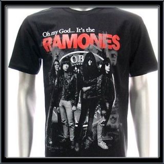   Ramones T shirt Vtg American Retro Rock Band Punk Heavy Metal Biker