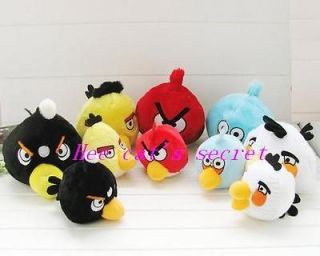   6PCS Nice New angry funny Birds Space Plush,factory Price 4 inches 1