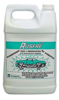 RUSFRE Black Rubberized Spray On Undercoating, Gallon, USA #MD 1020