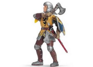 NEW FOOT SOLDIER W THROWING AXES World of Knights SCHLEICH 70062