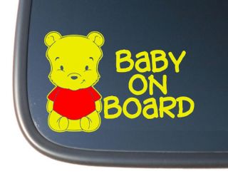 Baby Pooh Bear BABY ON BOARD Vinyl Car Decal Sticker