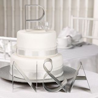 NEW 2 Aluminum Initial Wedding Monogram Cake Letters 