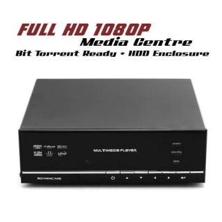 Full HD 1080p Media Centre   Bit Torrent Ready + HDD Enclosure
