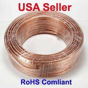 100FT High Quality Gauge Ga 14Awg Speaker Cable Wire 14 AWG 2 WIRES 