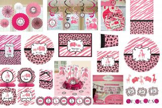 SWEET SAFARI GIRL BABY SHOWER PARTY SUPPLIES ~ Create YOUR SET ~ YOU 