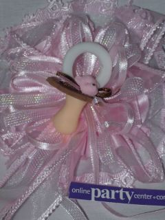 Baby Shower Mom to be Corsage Pink and Brown Girl