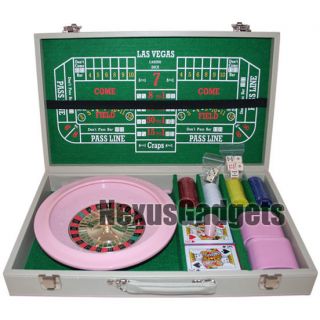 Casino Three   In   One Game Set   Roulette, Blackjack, and Craps w 