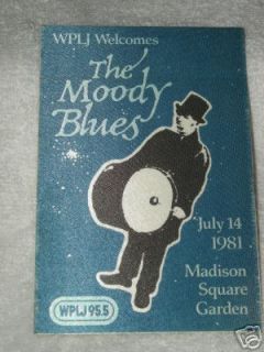 THE MOODY BLUES, BACKSTAGE PASS, 1981, NEW YORK CITY