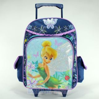   Flowers and Butterfly 16 Rolling Backpack   Roller Bag Girls