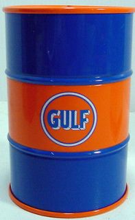 First Gear Gulf Oil 55 Gallon Oil Drum Coin Bank 1/6th scale