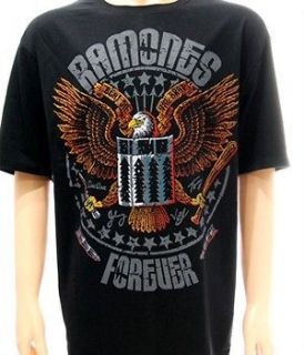 Ramones Rock Punk Band Music Tour Biker T shirt Sz L