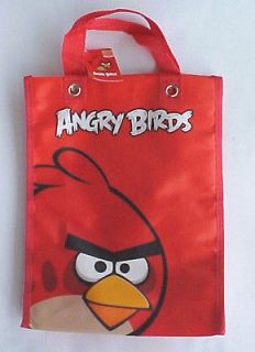 ANGRY BIRDS RED CHILDRENS LUNCH BAG TOTE SHOPPING HAND BAG
