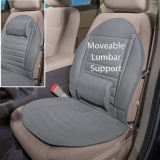 Auto Seat Cushion with Adjustable Lumbar Support [GRAY]