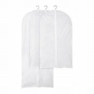 IKEA SVAJS Clothes Protector Bags SET of 3 Garment Storage Suit Cover 