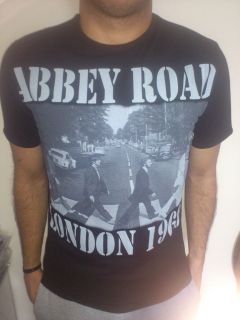   Abbey Road T shirt John Lennon London 1969 Black Men T shirst Top