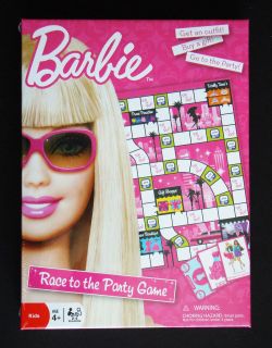 2010 BARBIE RACE TO THE PARTY GAME by Mattel Age 4+ (2 4 Players)_NEW 
