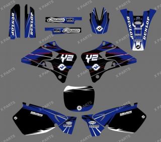 TEAM GRAPHICS BACKGROUNDS DECALS STICKERS YAMAHA YZ125 YZ250 1999 2000 