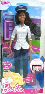 Mattel Barbie I Can Be Pilot African American Doll New 2012