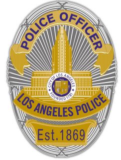 Los Angeles Police Department LAPD Badge Car Bumper Window Sticker 